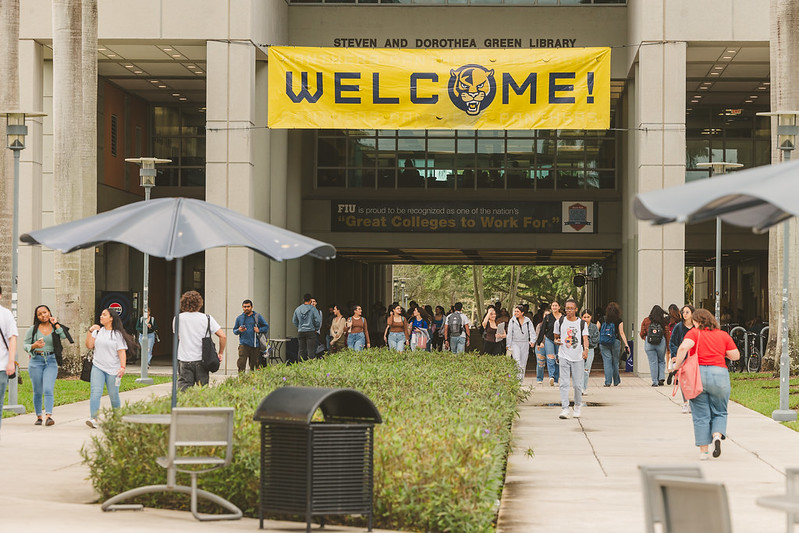 Welcome sign in front of GL